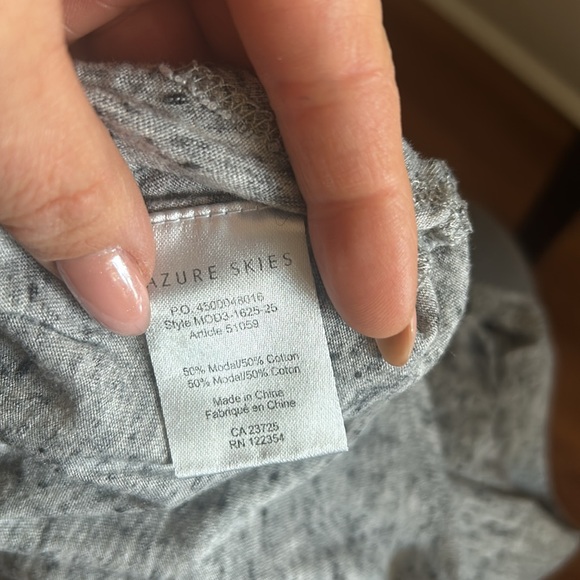 Aritzia Azure Skies Sz S Grey Racerback Tank Top - Picture 4 of 4